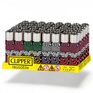 Clipper Lighters - Twisted Hemp Swirl Lighters - 48ct Display